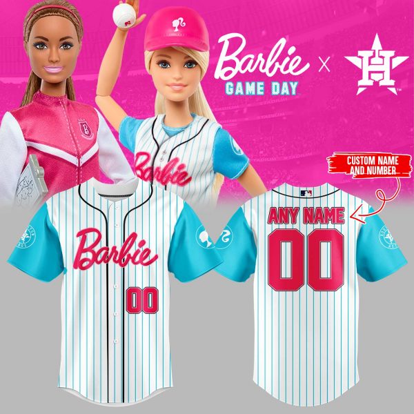 Houston Astros x Barbies 2025 Custom Blue White Jersey