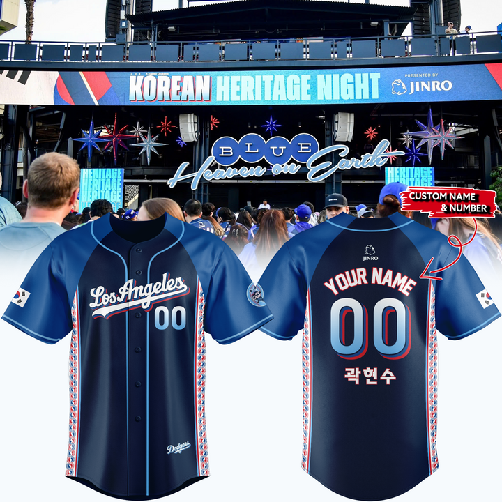 Los Angeles Dodgers MLB Korean Heritage Night Baseball Jersey 2025 Los Angeles Dodgers MLB Korean Heritage Night Baseball Jersey 2025