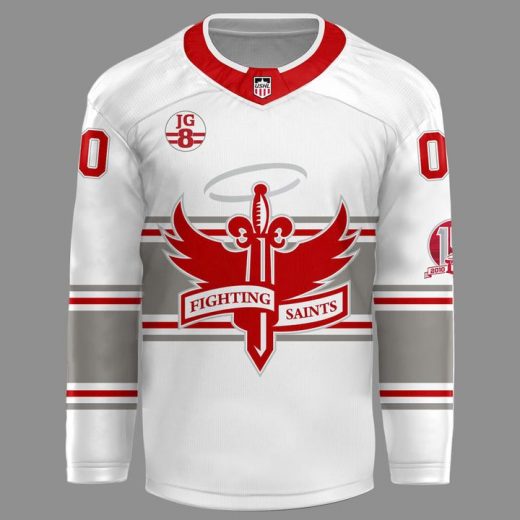 Dubuque Fighting Saints Special White Hockey Jersey