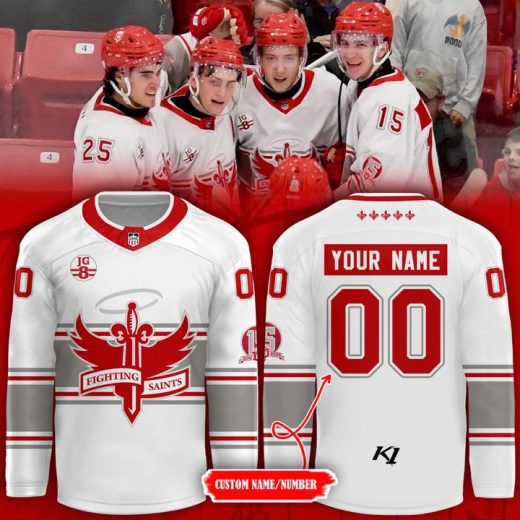 Dubuque Fighting Saints Special White Hockey Jersey
