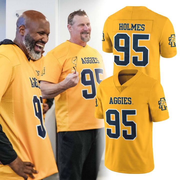 A&T Aggies X Brad Holmes Football Jersey A&T Aggies X Brad Holmes Football Jersey