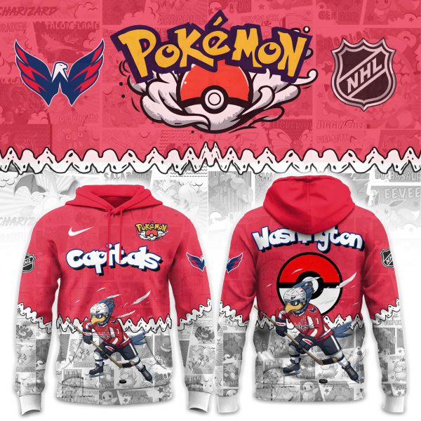 Washington Capitals x Pokémon Staraptor 2025 Hoodie, Jogger & Cap Combo