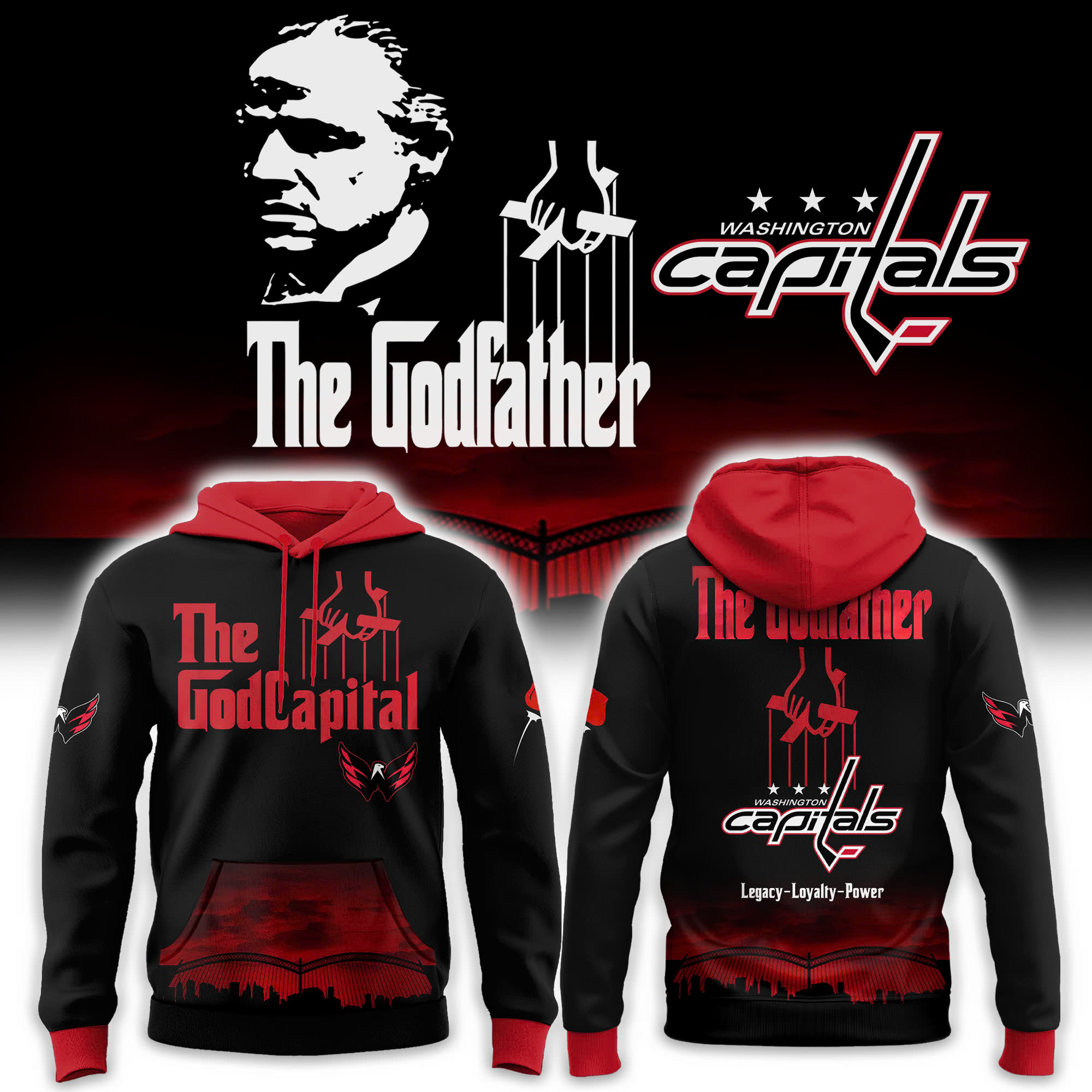 Washington Capitals x The Godfather Limited Edition Hoodie Washington Capitals x The Godfather Limited Edition Hoodie