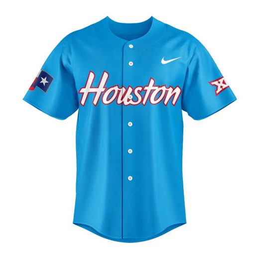Houston Cougars Baseball Blue 2025 City Connect Baseball Jersey