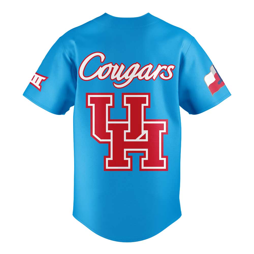 Houston Cougars Baseball Blue 2025 City Connect Baseball Jersey Houston Cougars Baseball Blue 2025 City Connect Baseball Jersey