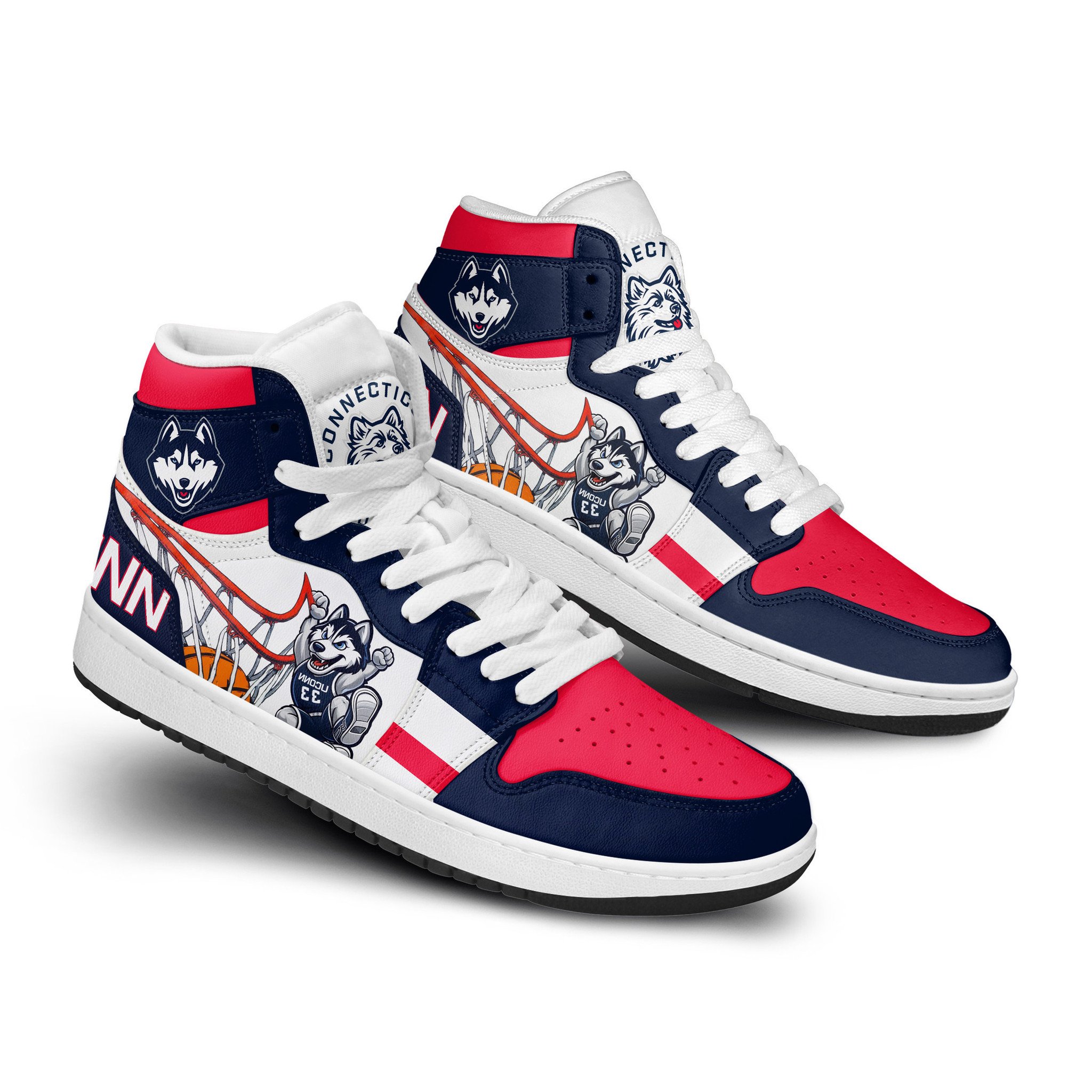 UConn Huskies Basketball Team Air Jordan 1 Sneaker UConn Huskies Basketball Team Air Jordan 1 Sneaker