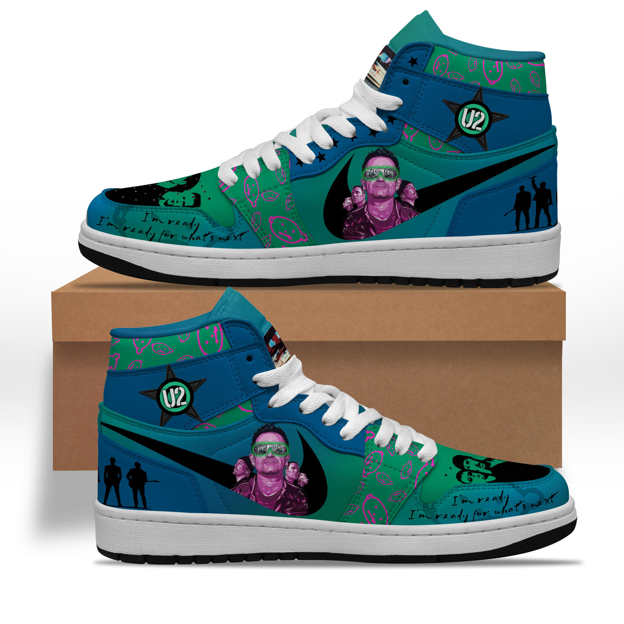 U2 Rock Band Air Jordan 1 Sneaker U2 Rock Band Air Jordan 1 Sneaker