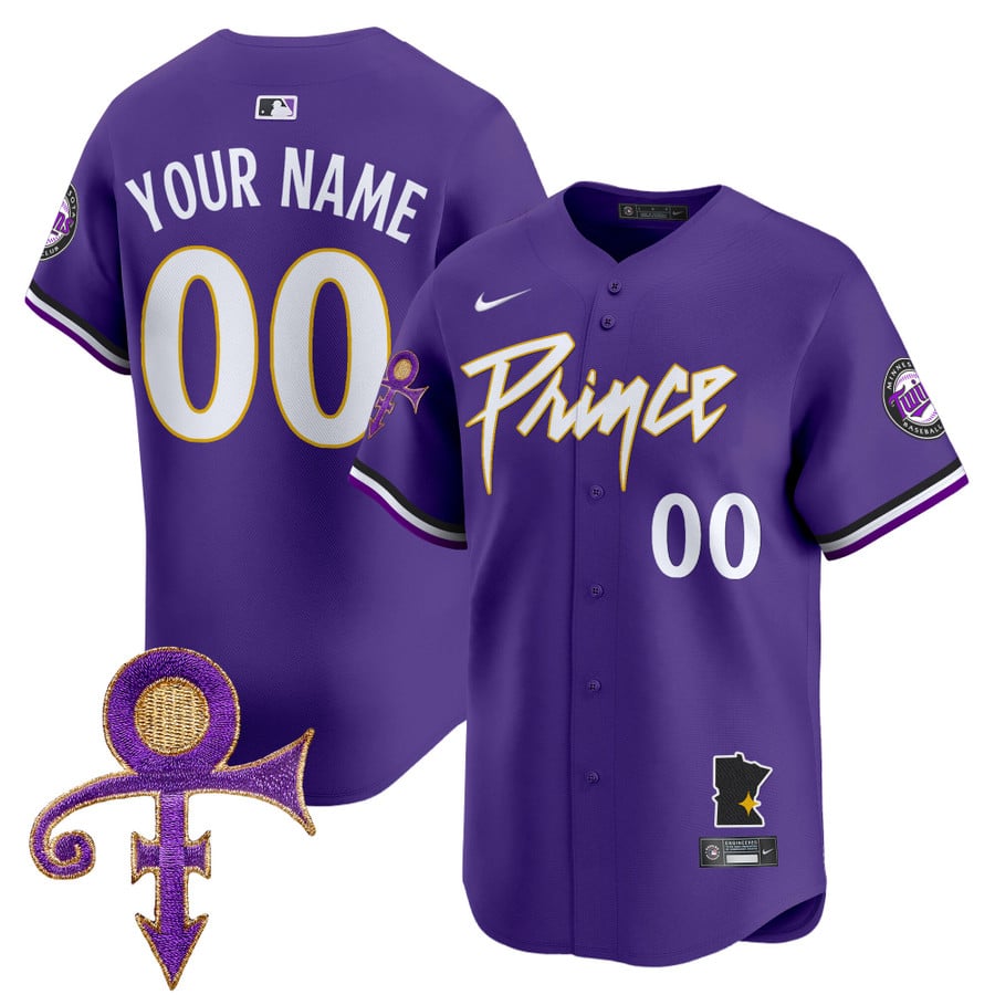 Minnesota Twins x Prince Personalized Baseball Jersey Minnesota Twins x Prince Personalized Baseball Jersey