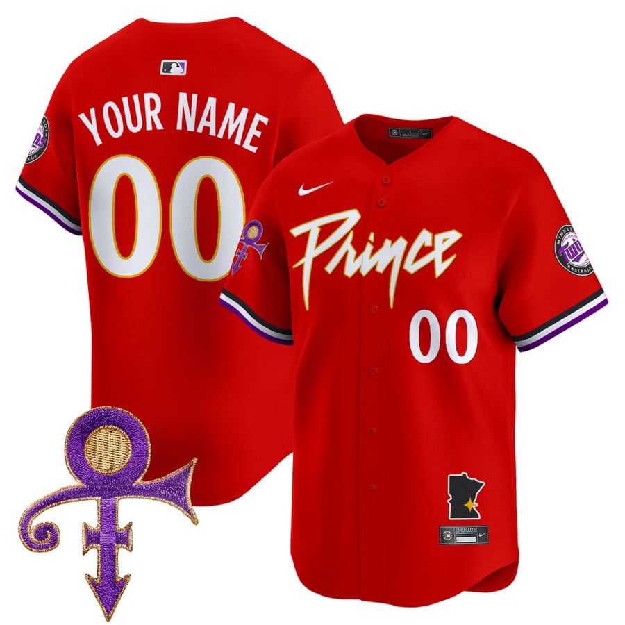 Minnesota Twins x Prince Personalized Baseball Jersey Minnesota Twins x Prince Personalized Baseball Jersey