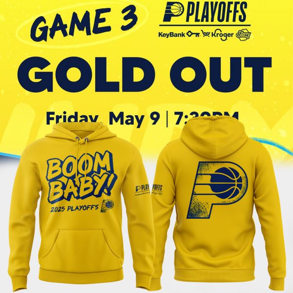 Indiana Pacers Boom Baby GOLD OUT Special Hoodie