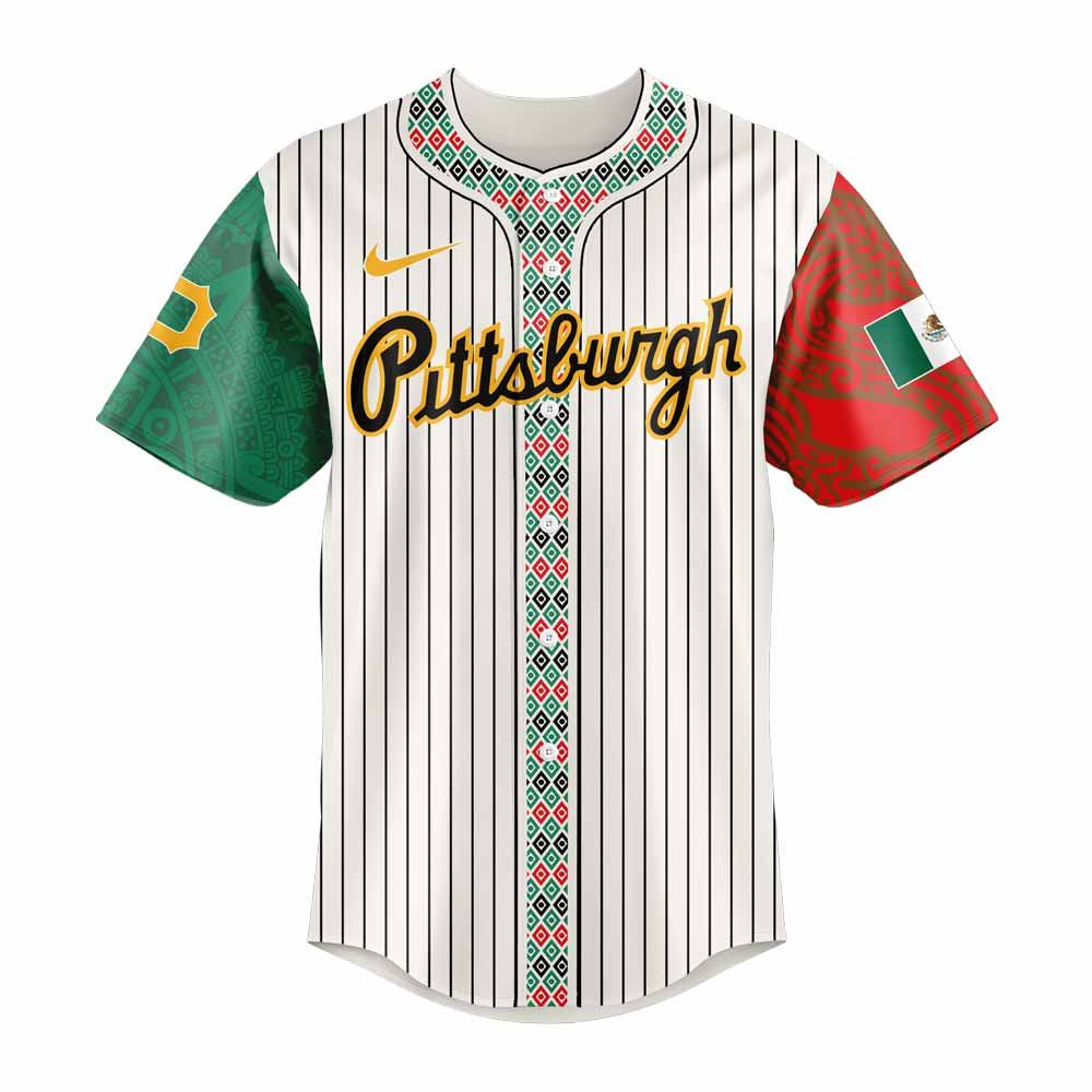 Pittsburgh Pirates Mexican Heritage Night Striped Baseball Jersey Pittsburgh Pirates Mexican Heritage Night Striped Baseball Jersey