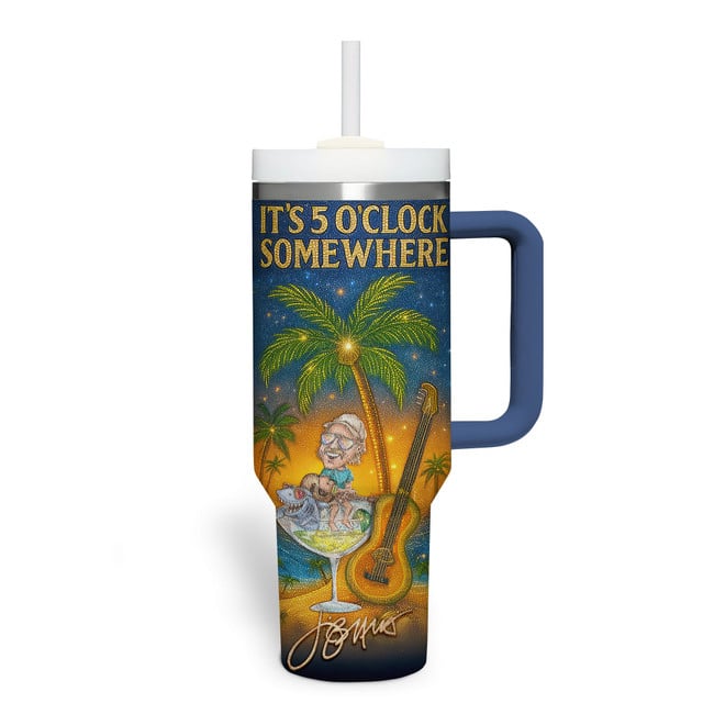 Jimmy Buffett It's 5 O'clock Somewhere Stanley Tumbler Jimmy Buffett It's 5 O'clock Somewhere Stanley Tumbler