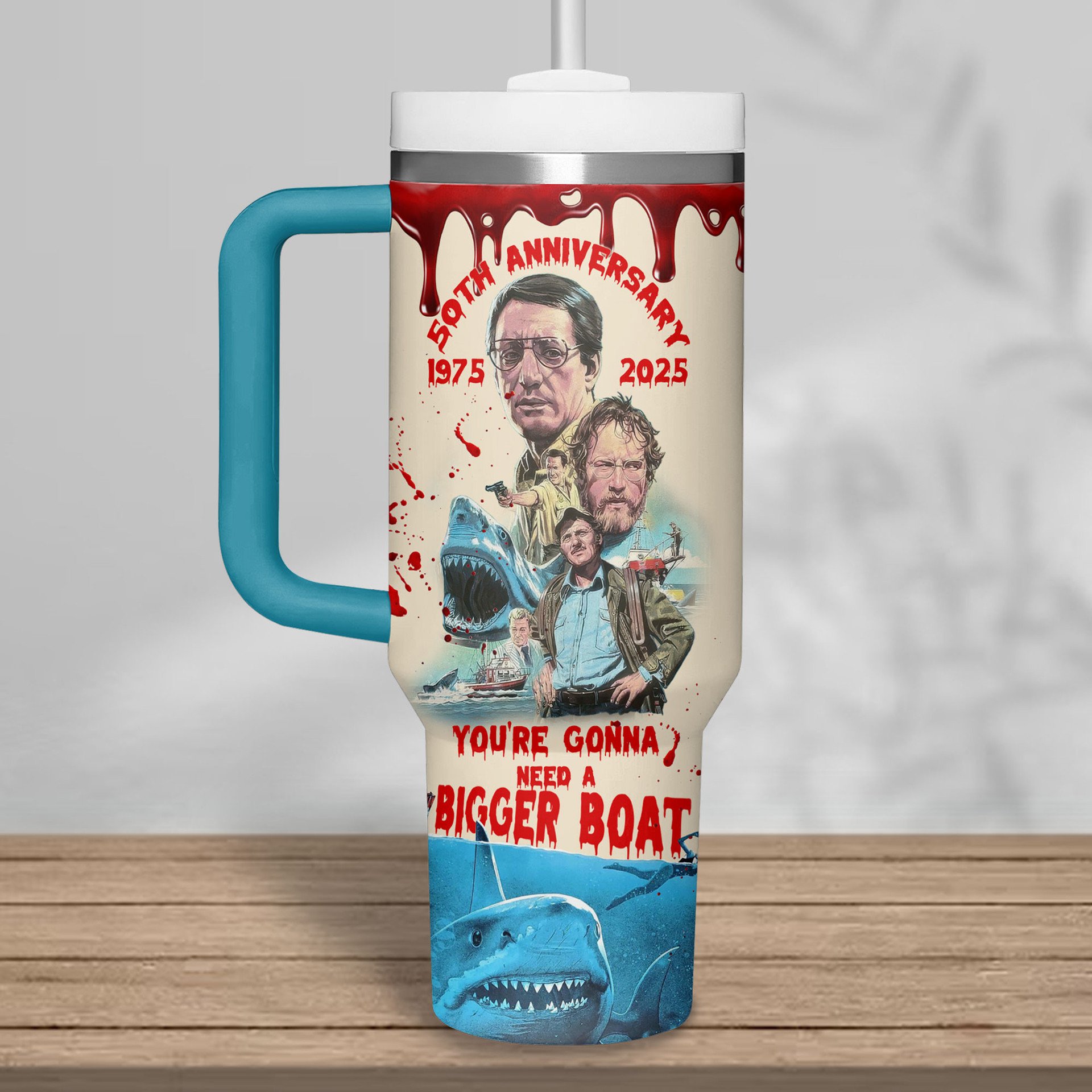 Jaws "50TH ANNIVERSARY" 1975-2025 Stanley Tumbler Jaws "50TH ANNIVERSARY" 1975-2025 Stanley Tumbler