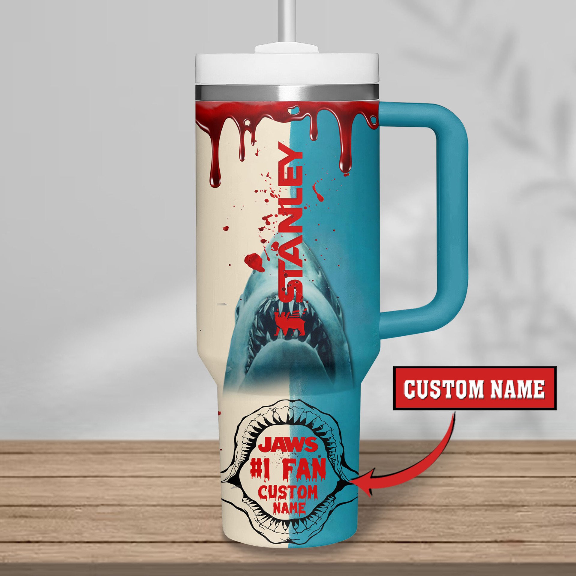 Jaws "50TH ANNIVERSARY" 1975-2025 Stanley Tumbler Jaws "50TH ANNIVERSARY" 1975-2025 Stanley Tumbler