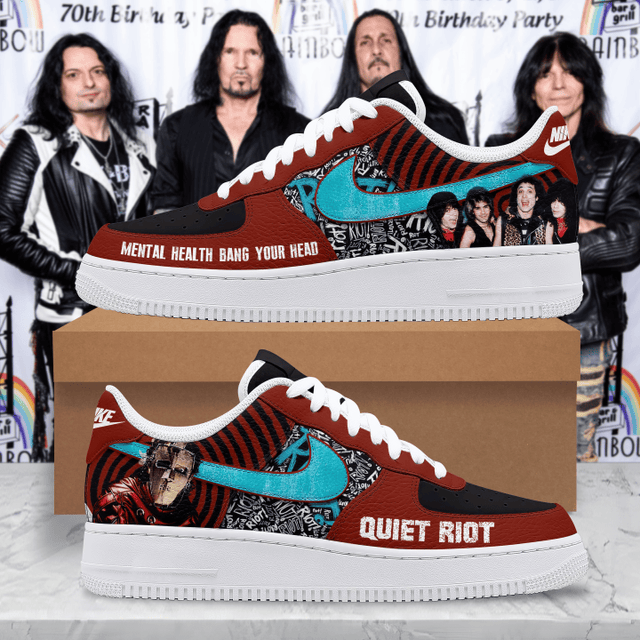 Quiet Riot "Mental Health Band Your Head" Special Air Force 1 Sneaker Quiet Riot "Mental Health Band Your Head" Special Air Force 1 Sneaker