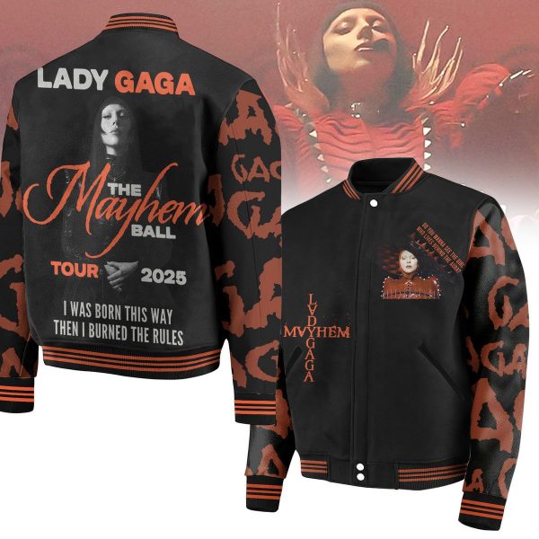 Lady Gaga The Mayhem Ball Tour 2025 Baseball Jacket
