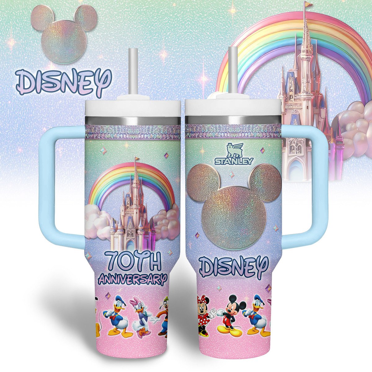 Disneyland 70 Year of Magic Tumbler 40oz with Handle Disneyland 70 Year of Magic Tumbler 40oz with Handle