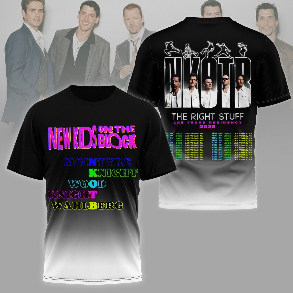 New Kids on The Block The Right Stuff Las Vegas Residency 2025 Shirt New Kids on The Block The Right Stuff Las Vegas Residency 2025 Shirt