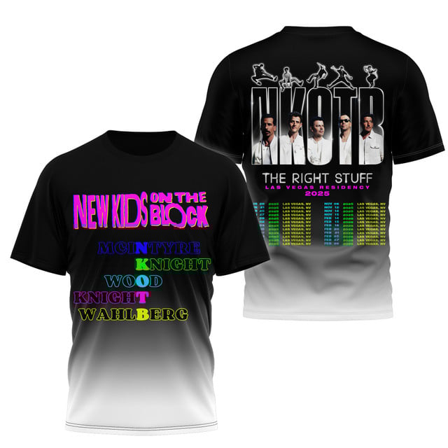 New Kids on The Block The Right Stuff Las Vegas Residency 2025 Shirt New Kids on The Block The Right Stuff Las Vegas Residency 2025 Shirt