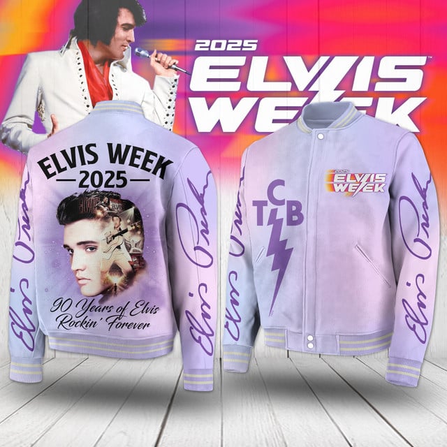 Elvis Presley Elvis Week 2025 Baseball Jacket Elvis Presley Elvis Week 2025 Baseball Jacket