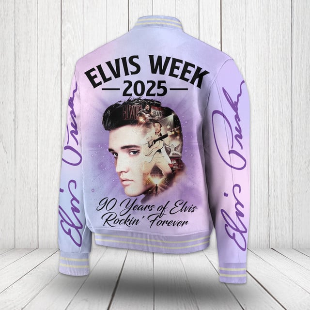 Elvis Presley Elvis Week 2025 Baseball Jacket Elvis Presley Elvis Week 2025 Baseball Jacket