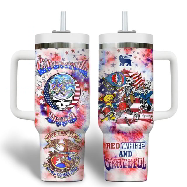 Grateful Dead Independence Day 2025 Red White and Grateful Stanley Tumbler Grateful Dead Independence Day 2025 Red White and Grateful Stanley Tumbler