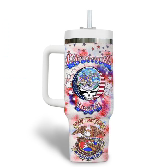 Grateful Dead Independence Day 2025 Red White and Grateful Stanley Tumbler Grateful Dead Independence Day 2025 Red White and Grateful Stanley Tumbler