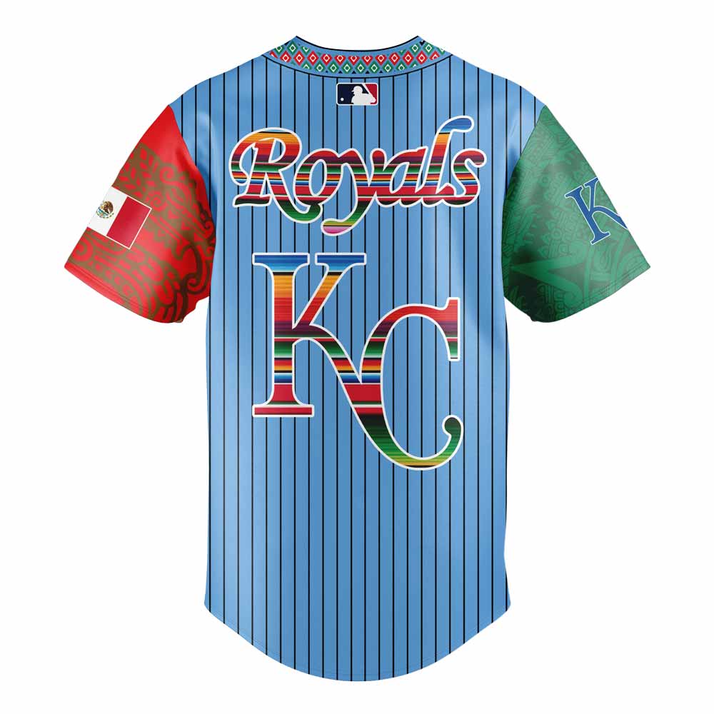 Kansas City Royals Mexican Heritage Night Striped Jersey Kansas City Royals Mexican Heritage Night Striped Jersey