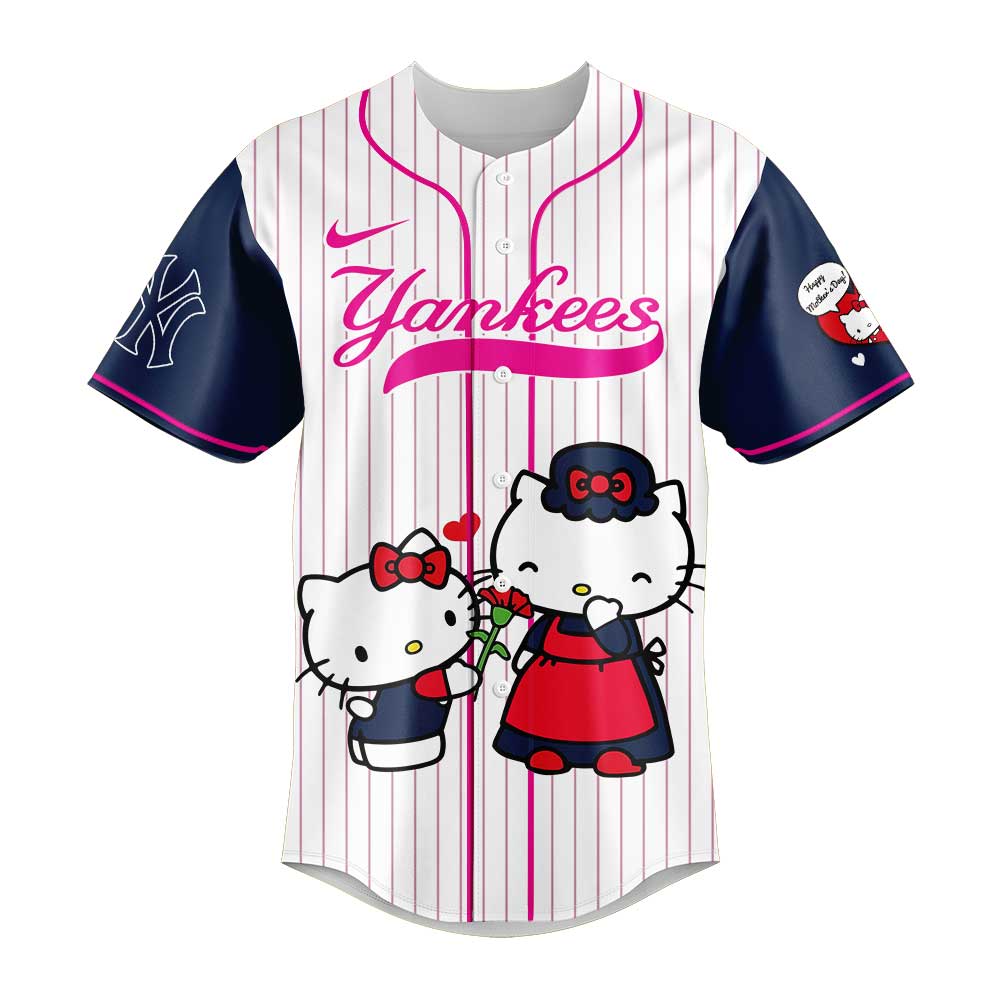 New York Yankees Hello Kitty Happy Mother's Day 2025 Limited Baseball Jersey New York Yankees Hello Kitty Happy Mother's Day 2025 Limited Baseball Jersey