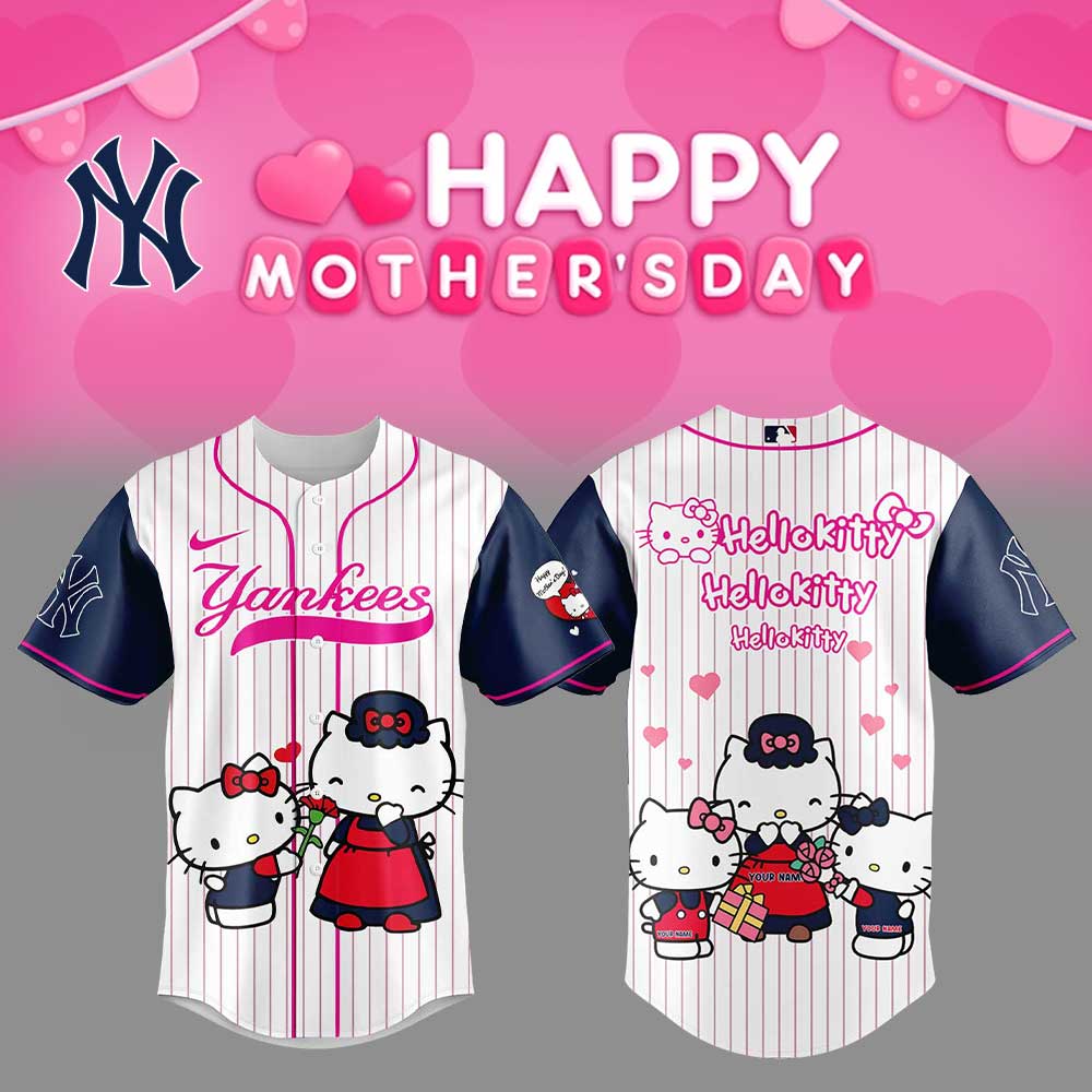 New York Yankees Hello Kitty Happy Mother's Day 2025 Limited Baseball Jersey New York Yankees Hello Kitty Happy Mother's Day 2025 Limited Baseball Jersey