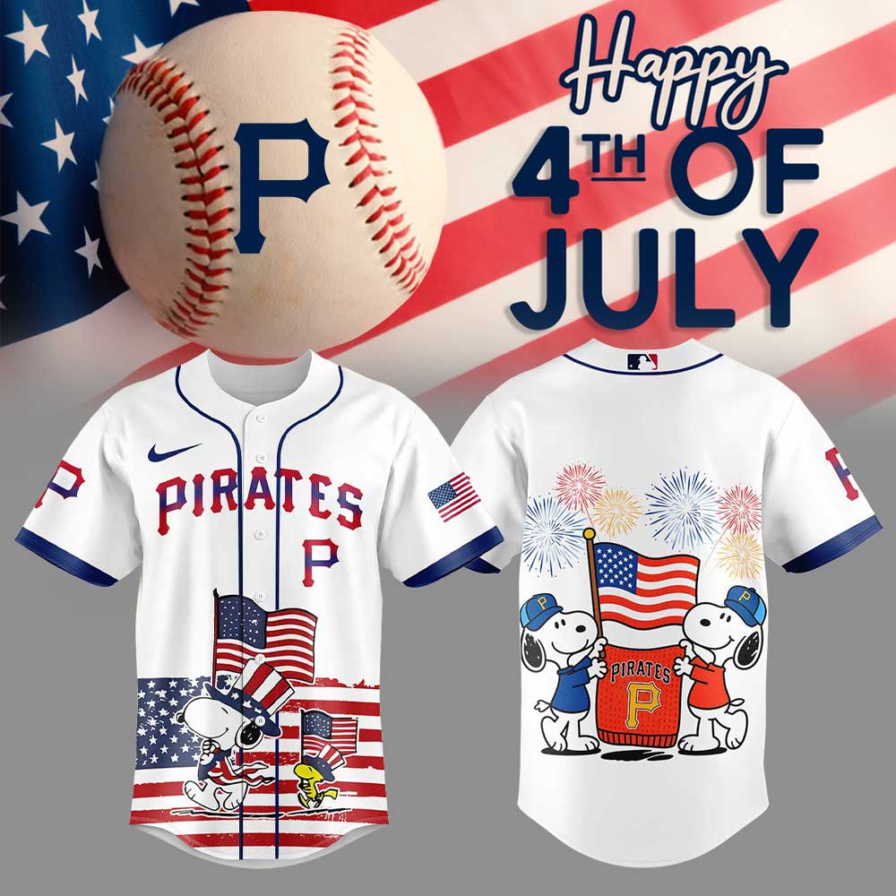 Pittsburgh Pirates x Snoopy 4th Off July Limited Edition Baseball Jersey Pittsburgh Pirates x Snoopy 4th Off July Limited Edition Baseball Jersey