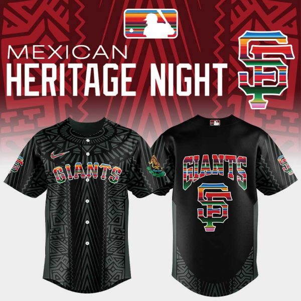 San Francisco Giants Mexican Heritage Night New Black Jersey