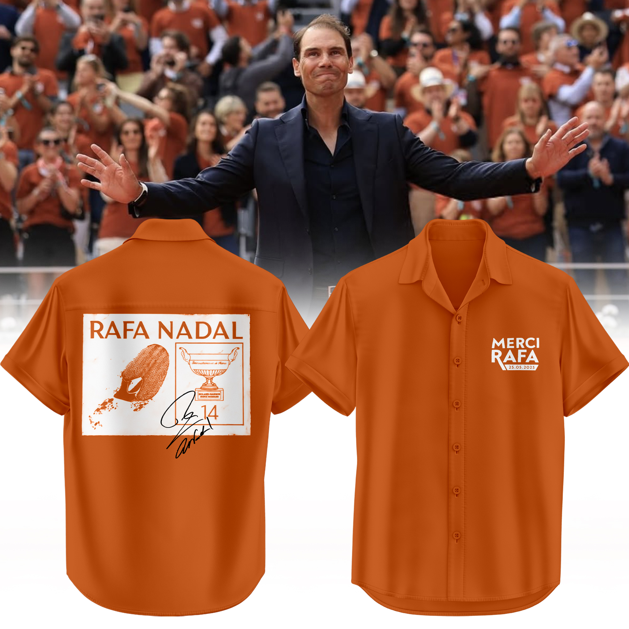 Rafael Nadal Exclusive Version 2025 Signature Hawaiian Shirt Rafael Nadal Exclusive Version 2025 Signature Hawaiian Shirt