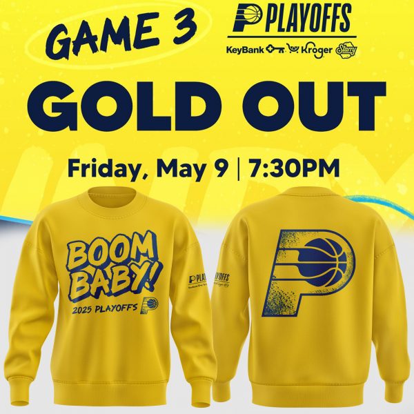 Indiana Pacers Boom Baby GOLD OUT Special Sweatshirt