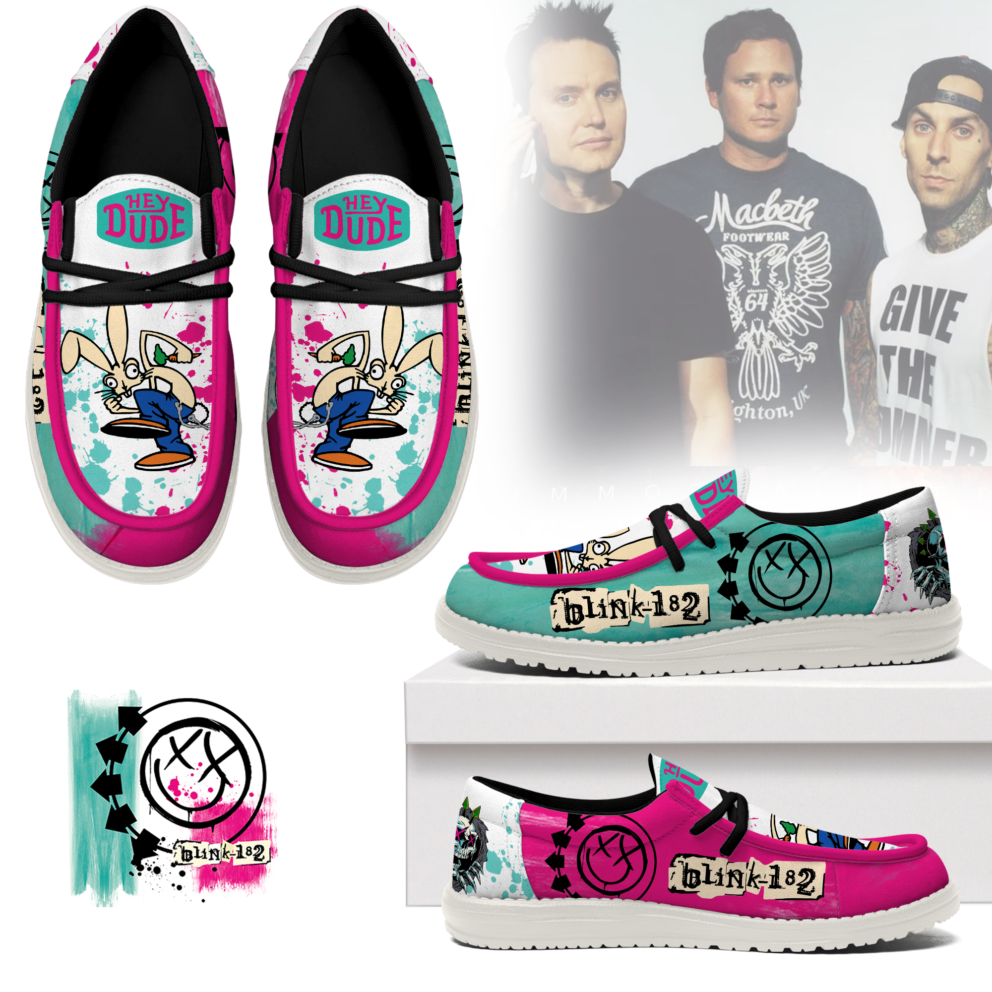 Blink-182 Missionary Impossible 2025 Tour Special Loafer Shoes Blink-182 Missionary Impossible 2025 Tour Special Loafer Shoes