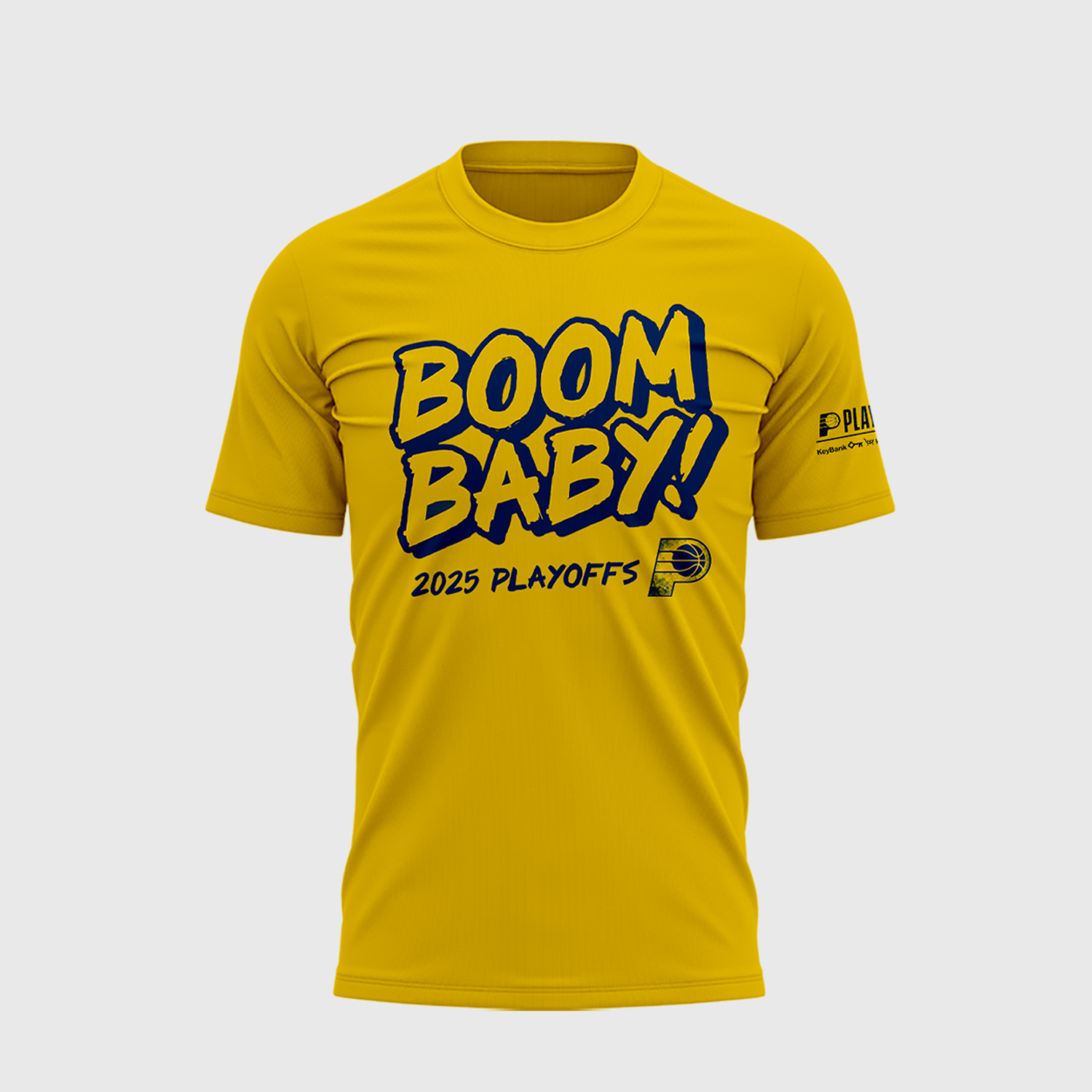 Indiana Pacers Boom Baby GOLD OUT Special Tee Indiana Pacers Boom Baby GOLD OUT Special Tee