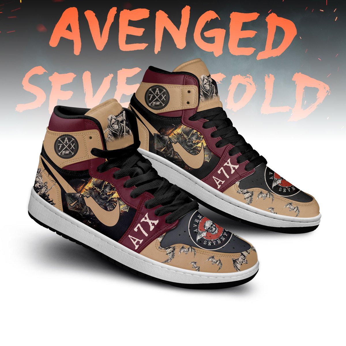 Avenged Sevenfold Air Jordan 1 Sneaker Avenged Sevenfold Air Jordan 1 Sneaker