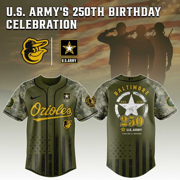 Baltimore Orioles MLB x U.S. Army 250th Birthday Celebration Jersey