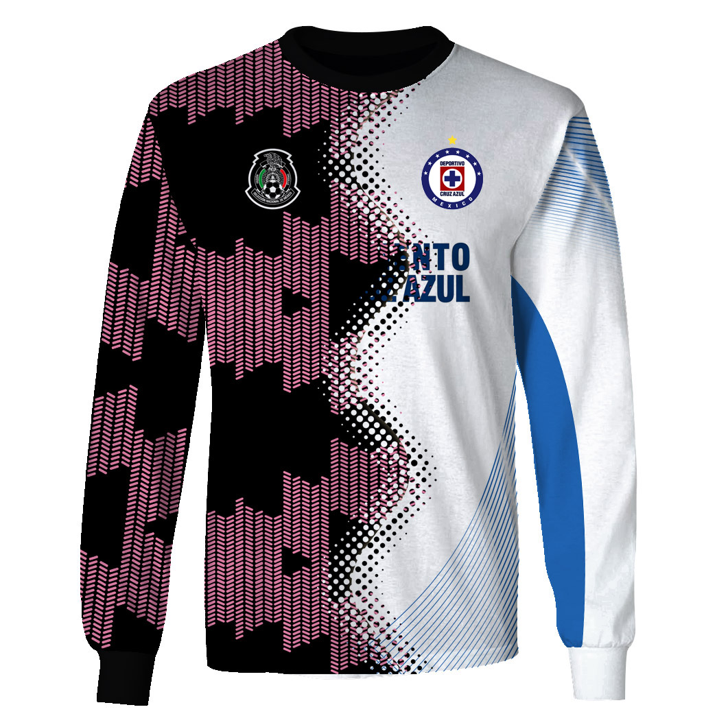 Liga Mx Cruz Azul Mix Mexico Custom Hoodie Liga Mx Cruz Azul Mix Mexico Custom Hoodie