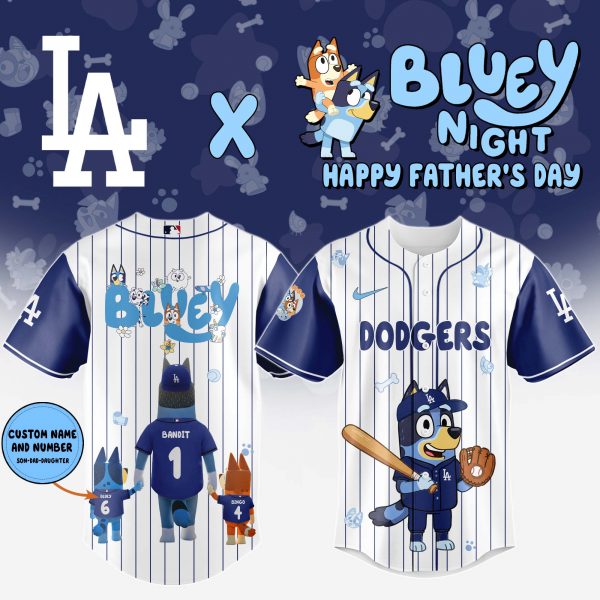Los Angeles Dodgers x Bluey Happy Father's Day 2025 Jersey