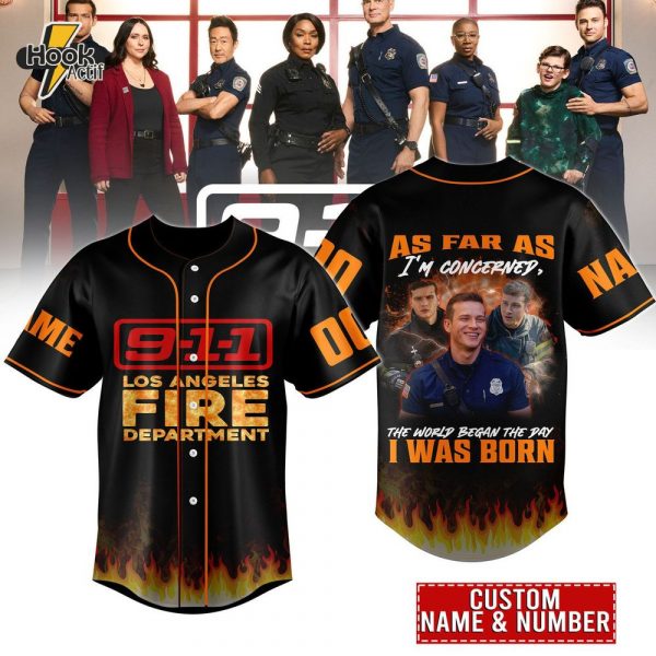 911 LA Fire Department Personalized Baseball Jersey