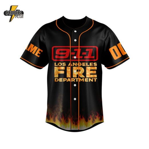911 LA Fire Department Personalized Baseball Jersey