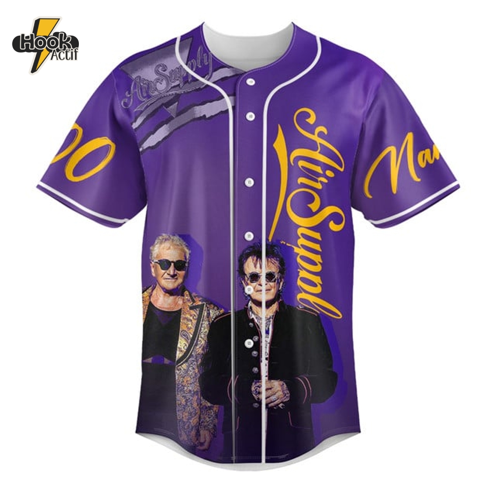 Air Supply 50th Anniversary Personalized Baseball Jersey Air Supply 50th Anniversary Personalized Baseball Jersey