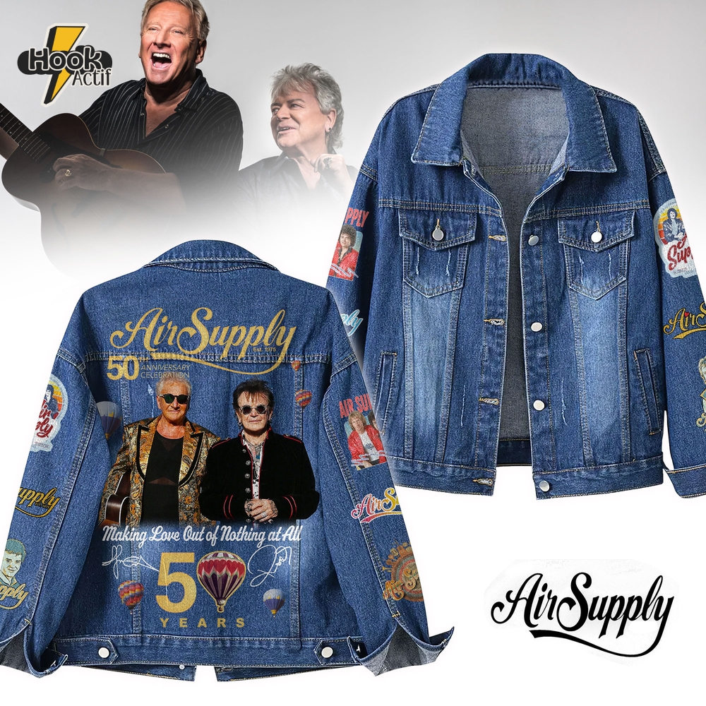 Air Supply Making Love Out Of Nothing At All 50th Denim Jacket Limited Edition Air Supply Making Love Out Of Nothing At All 50th Denim Jacket Limited Edition