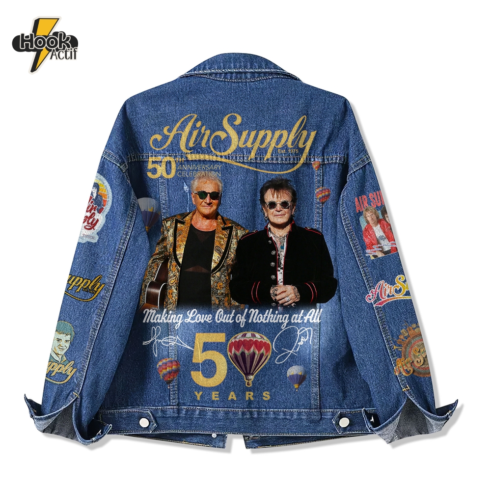 Air Supply Making Love Out Of Nothing At All 50th Denim Jacket Limited Edition Air Supply Making Love Out Of Nothing At All 50th Denim Jacket Limited Edition