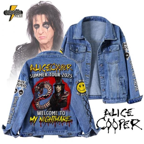 Alice Cooper Summer Tour Welcome To My Nightmare Denim Jacket Limited Edition