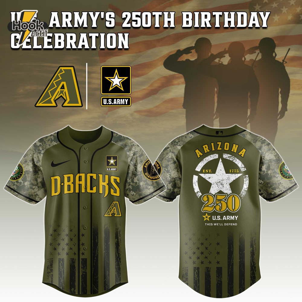 Arizona Diamondbacks MLB x U.S. Army 250th Birthday Celebration Jersey Arizona Diamondbacks MLB x U.S. Army 250th Birthday Celebration Jersey