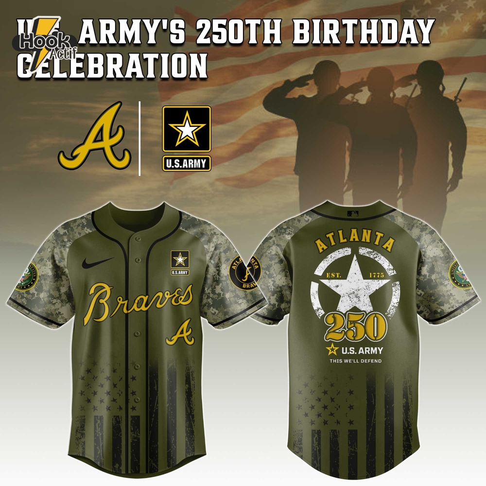Atlanta Braves MLB x U.S. Army 250th Birthday Celebration Jersey Atlanta Braves MLB x U.S. Army 250th Birthday Celebration Jersey