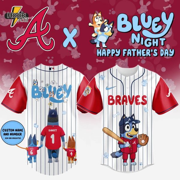 Atlanta Braves x Bluey Happy Father's Day 2025 Jersey