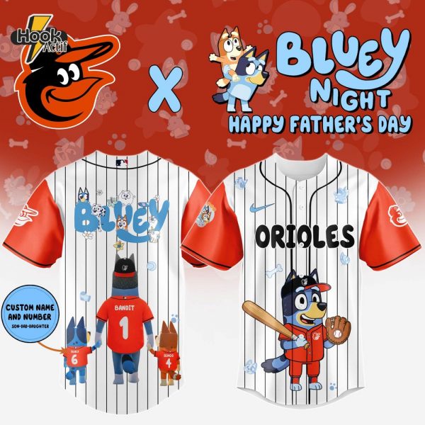 Baltimore Orioles x Bluey Happy Father's Day 2025 Jersey